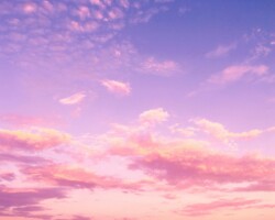 Pink and purple evening sky with clouds Pink and purple clouds in evening sky
